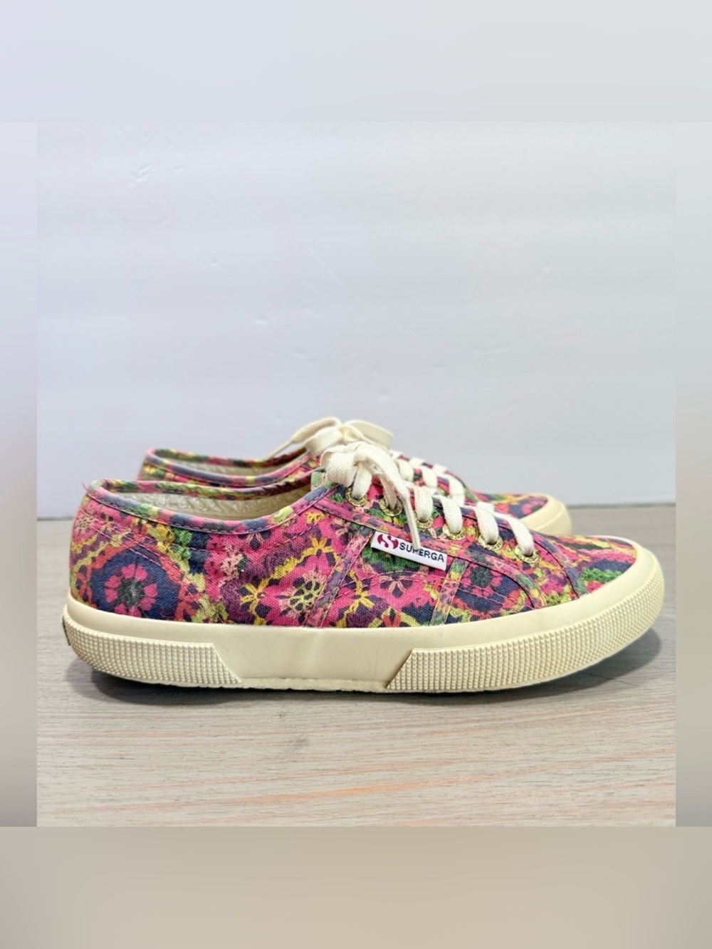 Superga‎ Agua Bendita Floral Canvas Casual Sneakers Low Top Women’s 8 EU 39